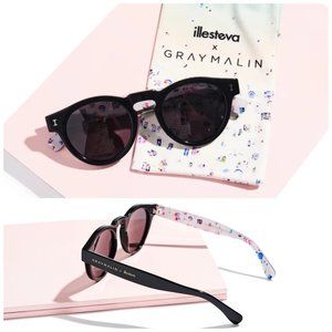 Illesteva X Gray Malin Black Sunglasses